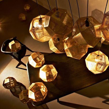 dia25cm/32cm/48cm designer lightingtom dixon etch shade italian lamp suspension pendant lamps stainless steel shade gold/silver