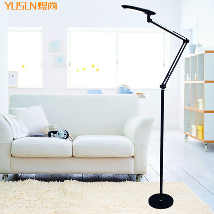 dimmable touch modern brief black led floor lamp bedside piano lamp long arm lighting height adjustable modern luminaria de piso