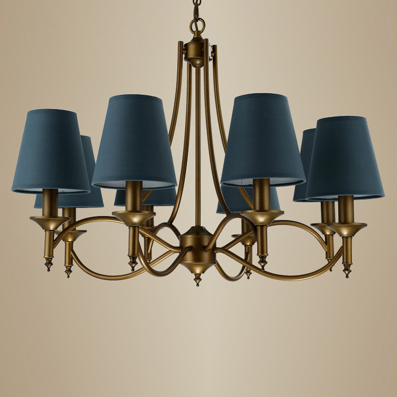 ecolight sinolite chandeliers 8 lights e12 e14 fabric clothe shade metal arms living bed dinning room retro lamp