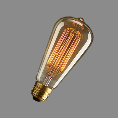edison retro lamp vintage bulb 40w/60w edison light bulb filament st64 110v/220v e27/e26 incandescent light bulbs