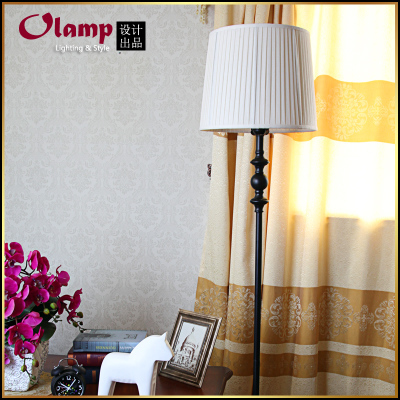 europe brief fabric bedroom/study room floor lights fashion floor standing lamps wrought iron vintage fabric lamp