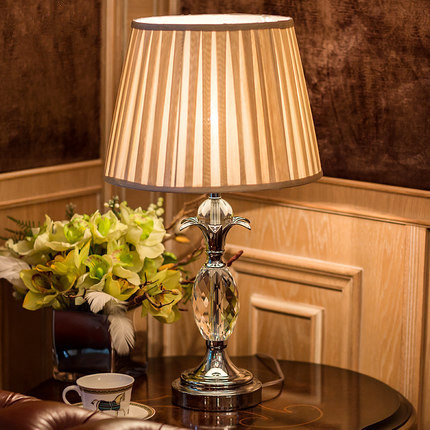 europe nordic brief decorative table lamp bedroom/living room crystal table modern lamps luxury k9 crystal table lighting