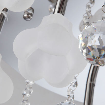 fashion modern lamp for living room crystal flower ceiling lights bedroom flower lighting ceiling lamp glass+crystal g4 bulb 12v