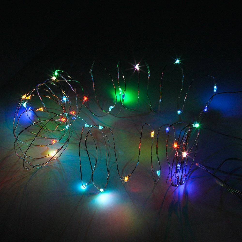 flexible 4 meters 40leds copper led strings aa battery-operated copper wire bar party christmas twinkle decorative lighting