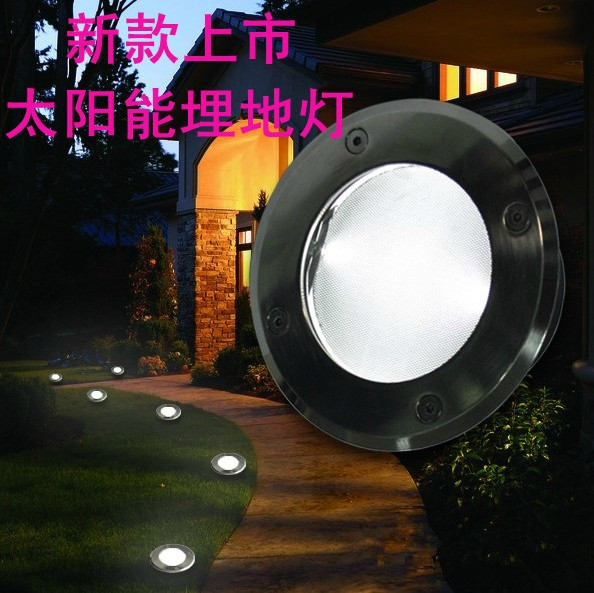 ip68 solar park garden led underground light lamp outdoor walkway waterproof floor floor lawn lamp household super bright