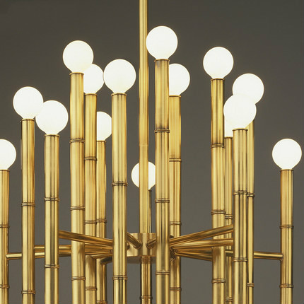 jonathan adler meurice rectangular chandelier bamboo droplight light bronze color designer home table lighting