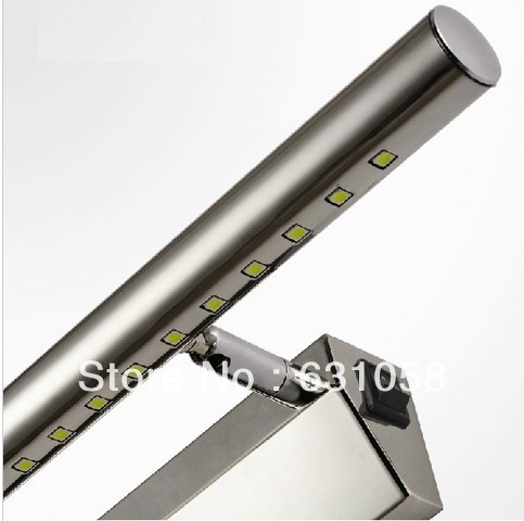 led mirror lights,modern brief bathroom wall lamp cosmetic lamp ,stainless steel,with switch 5w, cool / warm white