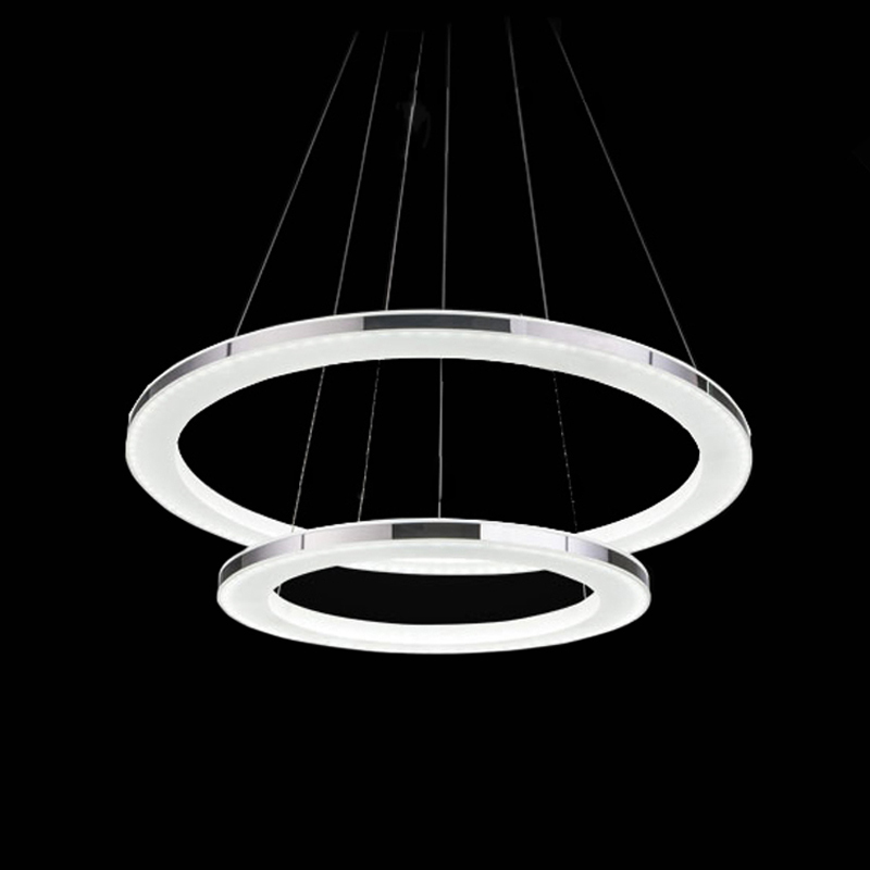 led pendant light modern pendant lamp three rings lamp pendant for dinning living room acrylic stainless steel