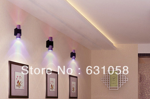 led wall light 2*1w white epistar led modern wall lamp indoor decoration light 100-240v ac stair lights rohs ce