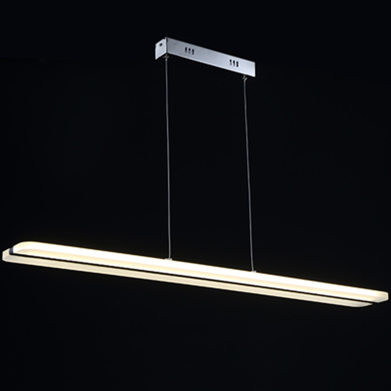 long rectangular acrylic led chandelier lamp in 100cm restaurant rectangular adjustable light and long chandelier