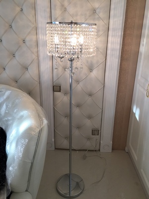 luxury fashion brief romantic bedside k9 crystal floor lamp for living room modern standing lamp home deoc