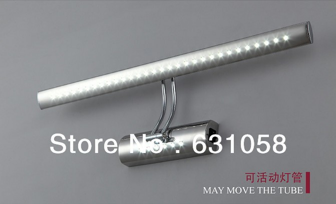 modern 5w 400mm wall mounted stainless steel bathroom bedroom cabinet mirror light wall lamps 85-265v with switch