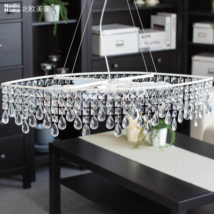 modern brief crystal chandelier pendant dinning room lighting round crystal indoor home decoration lamps d80cm 6xe14 ac 110-240v