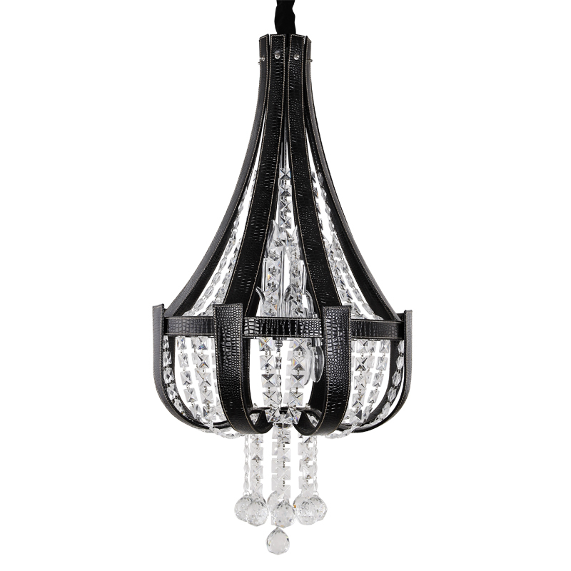 modern chandeliers light 6 lights e12 e14 transparent crystal leather craft living dinning room chandelier lamp