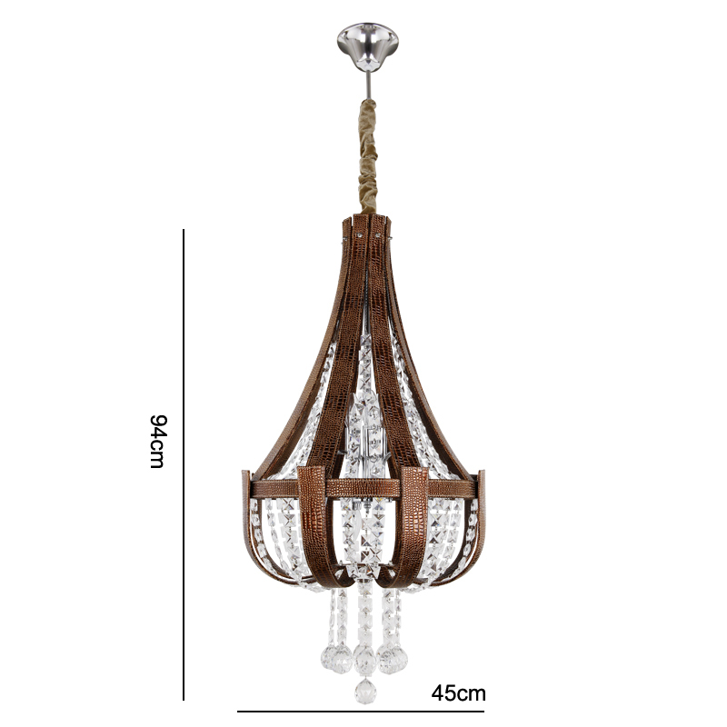 modern chandeliers light 6 lights e12 e14 transparent crystal leather craft living dinning room chandelier lamp