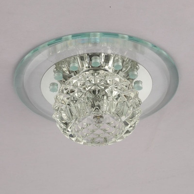 modern crystal ceiling lamp led 3w/5w round aisle ceiling lights entrance hallway lights ac90-260v purple/blue/rgb colors