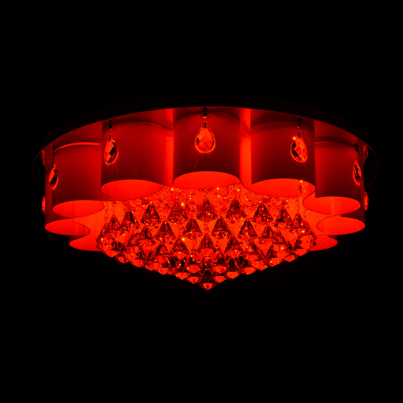 modern crystal ceiling light led bulbs included acrylic chrome finish flush mount ceiling lamp for living room