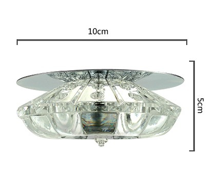 modern flush mount ceiling light crystal brief 3w/5w led crystal ceiling lamp for foyer/vestibule/hallway lamps 85-265v