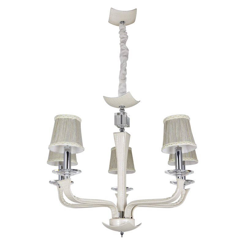 modern leather chandeliers light 5 lights e12 e14 transparent crystal craft living dinning room chandelier lamp