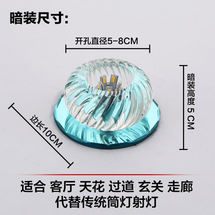 modern led ceiling light for living room surface mounted crystal abajur round ceiling light crystal d10cm 110v/220v-240v