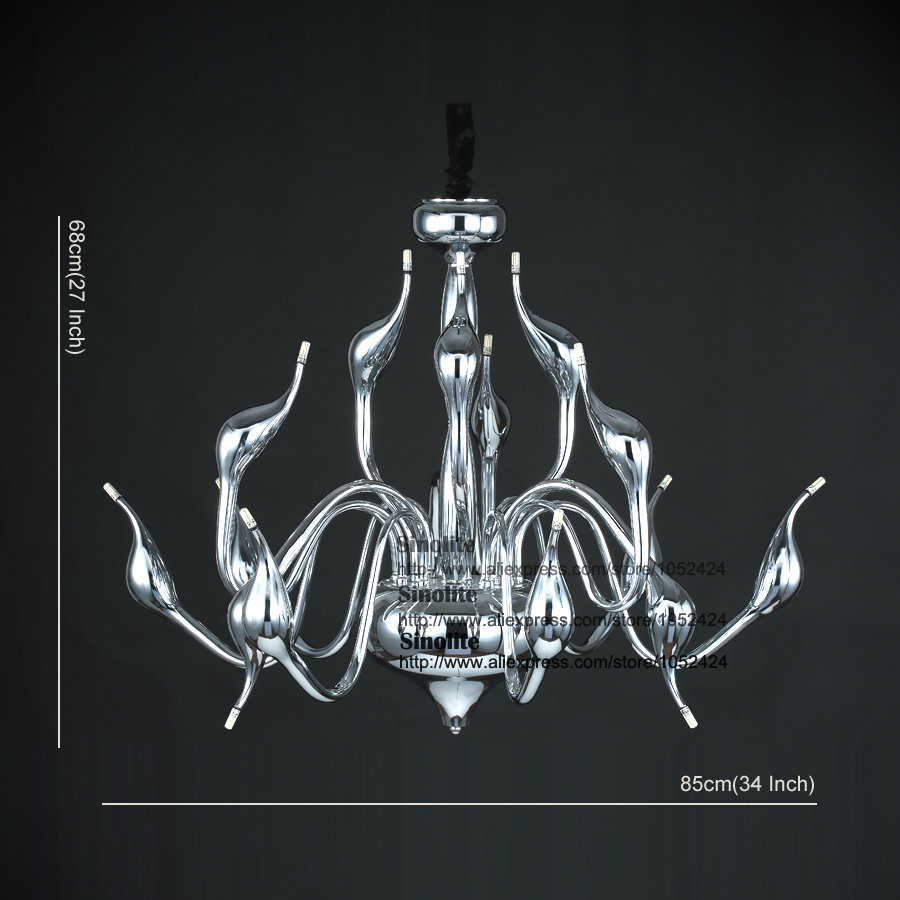 modern led chandelier light 15 lights swan design led g4 chandeliers for living room loft led light