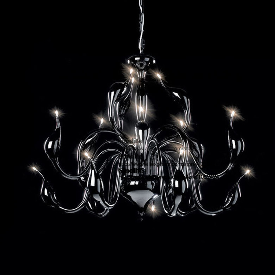 modern led chandelier light 18 lights swan design led g4 chandeliers for living room loft led light