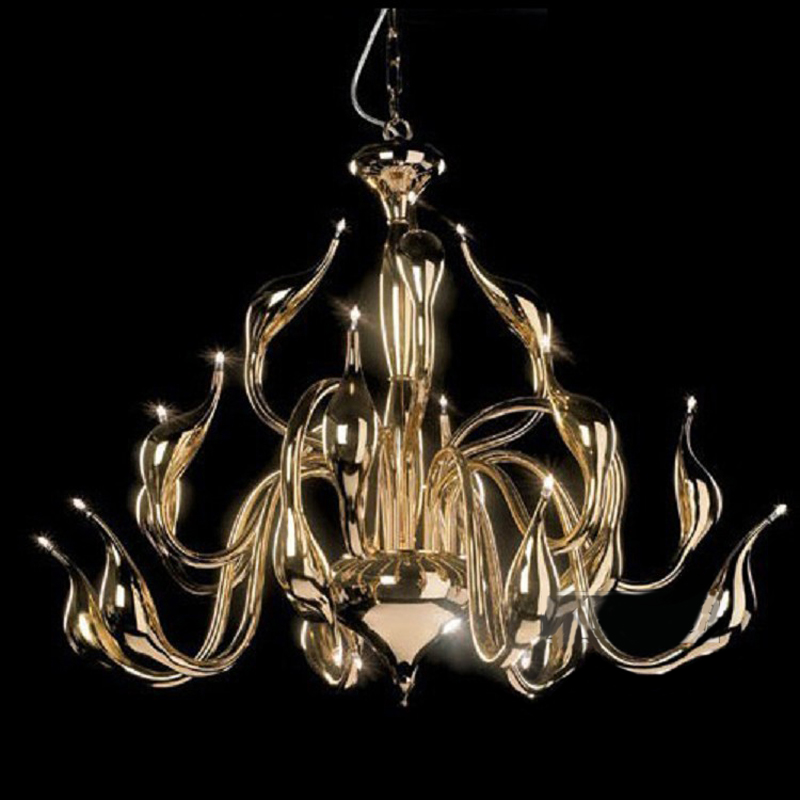 modern led chandelier light 18 lights swan design led g4 chandeliers for living room loft led light