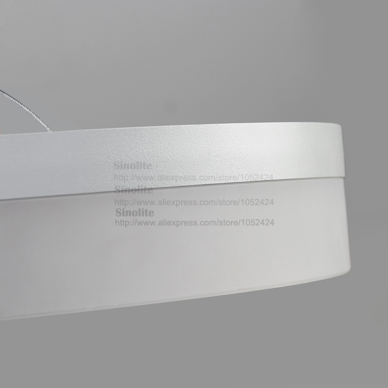 modern led pendant light acrylic ring aluminium painting 90-265v pendant lights lamps for living dinning room