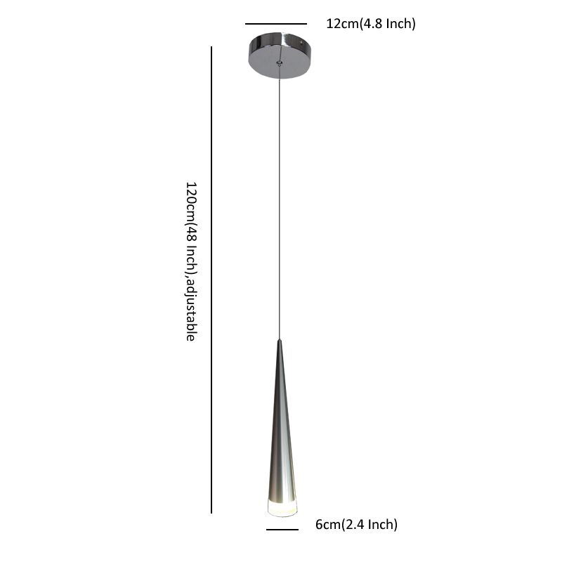 modern led pendant lights 1 lamps transparent acrylic aluminum metal plating dinning living room