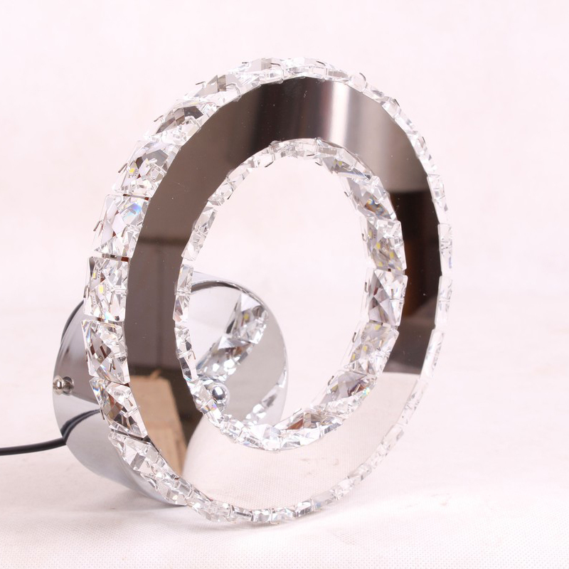 modern led wall lamp 1 light transparent crystal led wall sconces bed room living room wall light