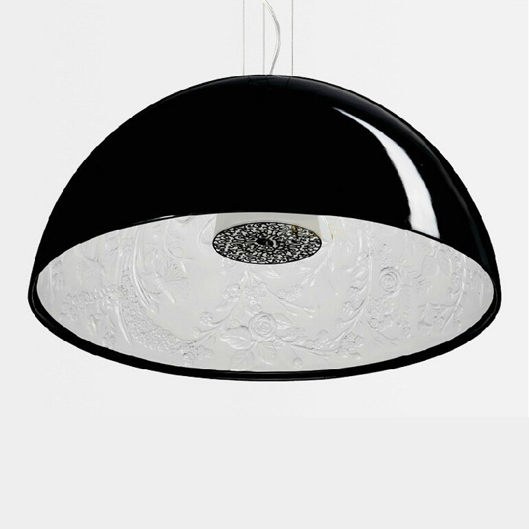 modern pendant lamp 1 light d40 d60 skygarden dome shape white or black dinning living office light