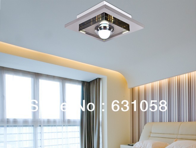 new ceiling lamps led 3w 85-265v ultra-thin led ceiling light crystal decorative living room lights bedroom lamp