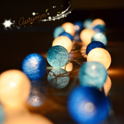 new diy cotton balls home decoration light string lovely christmas garland adornos navidad cotton ball light 35 4.5m 110v/220v