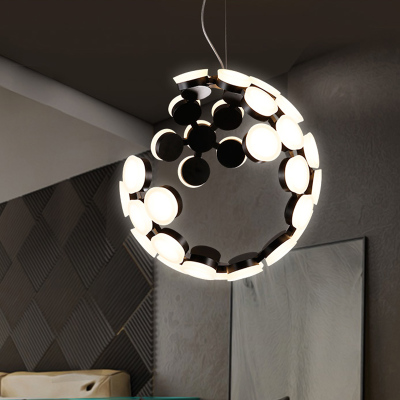 nordic lamp dinning room lights modern pendant lamp light fixture aluminum hanging led lights pendente luminaria black white