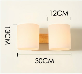 oak modern wooden wall lamp lights for bedroom/bathroom home lighting wall sconce solid wooden wall light double heads