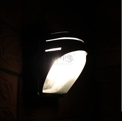outdoor lamp semi-cirle brief gazebo wall mounted waterproof lighting fitting wall fashion lamp e27 led bulb 8w included
