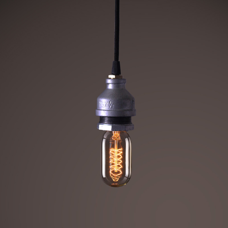 pendant light e26 e27 led edison bulb st64 included water piper iron black braid cable loft light 3 pcs/lot