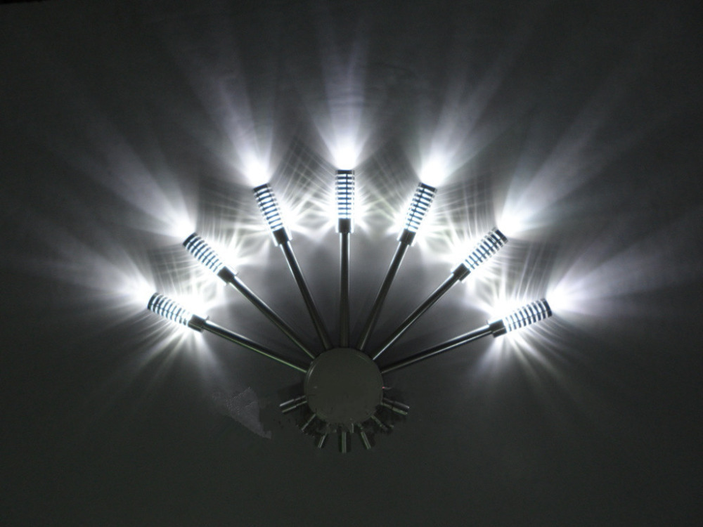 pure white 7w fan style led wall lamp epistar chip led wall light spot light indoor/outdoor passage decoration
