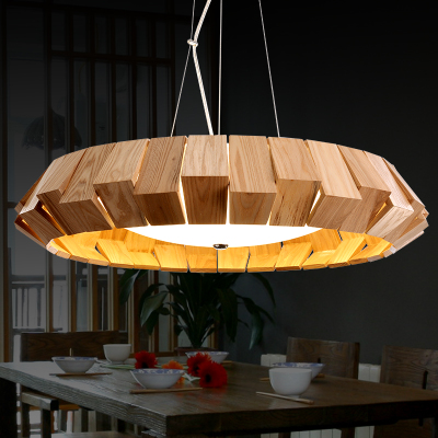 rustic wooden pendant light southeast style dinning room pendant lamp d38cm/d50cm/d65cm restaurant hanging light ac100-240v