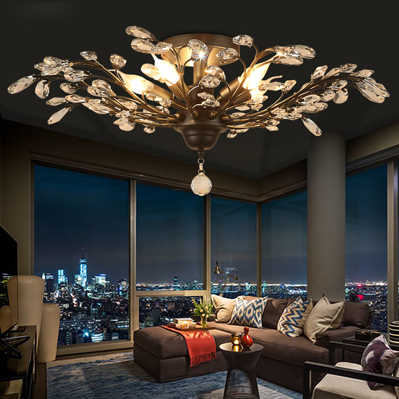 sinolite retro chandelier 8 lights e12 e14 transparent crystal black or gold chandeliers for dinning living room