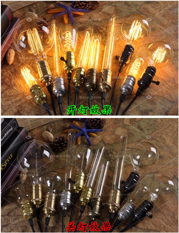 vintage antique retro lamp 40w 110v/220v e27/e26 incandescent light bulbs filament bulb edison bulb g125,st64,g80,a19,st58,t30