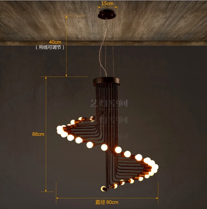 vintage industrial loft lighting pendant creative lights black metal hanging light fixture 110v/220v lampadario industrial