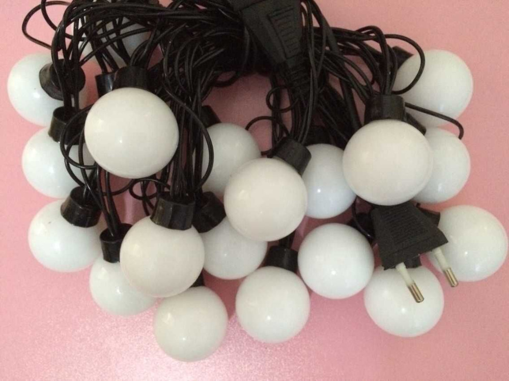 waterproof 5m rgb/warm white large d40mm ball with linkable led string lights for valentine's day,christmas,party,wedding lamp