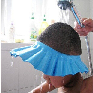 (10pcs/lot)adjustable baby shower cap waterproof child kid children wash hair shield hat