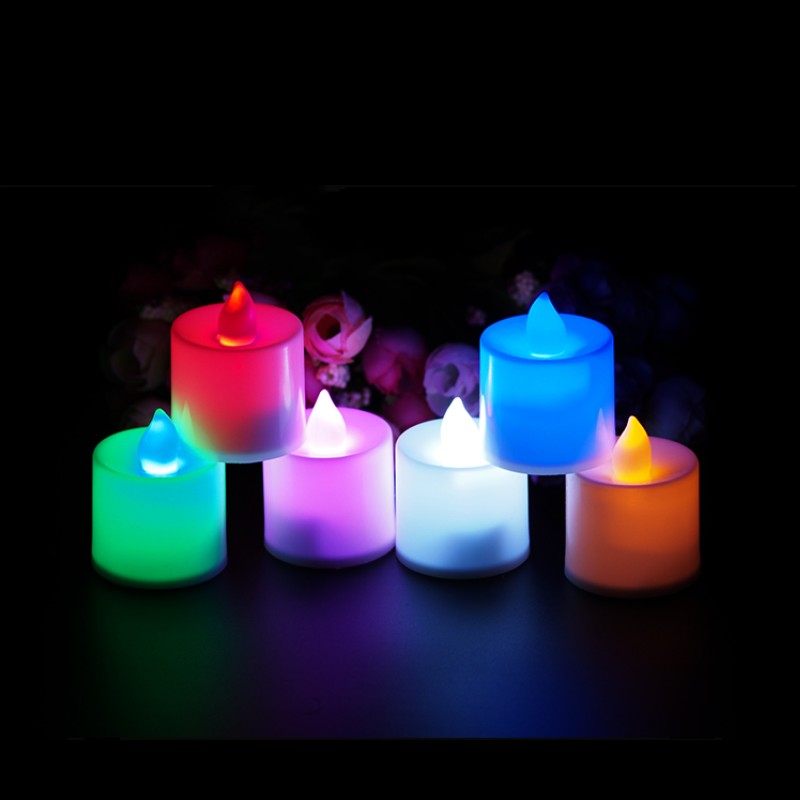 (12pcs/lot) multicolor changing electronic led candle wedding party decoration remote control flameless tealight