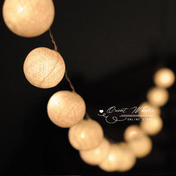 20 balls classical bluish white color cotton ball lamps in thailand holiday lights decorate the sitting room