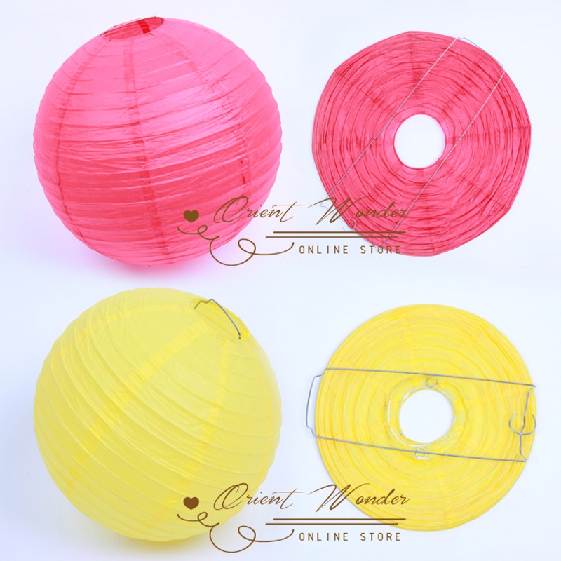 20pcs/lot 20cm 8inch chinese round paper lantern wedding party lighting decoration ball lantern light