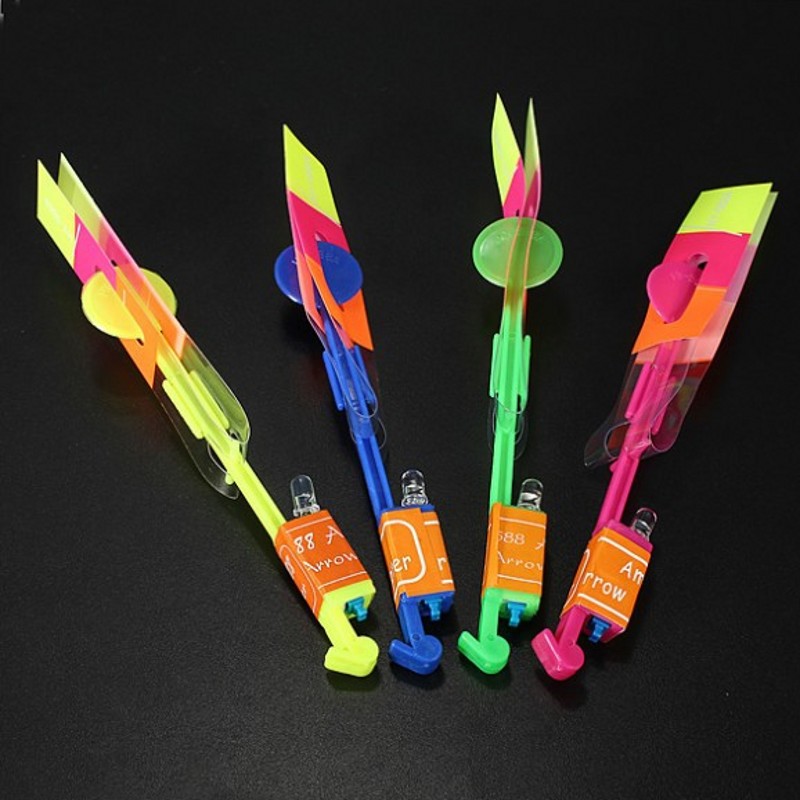 20pcs/lot led arrow rocket flashing flying toys amazing arrow helicopter for kid's birthday gift parties fun
