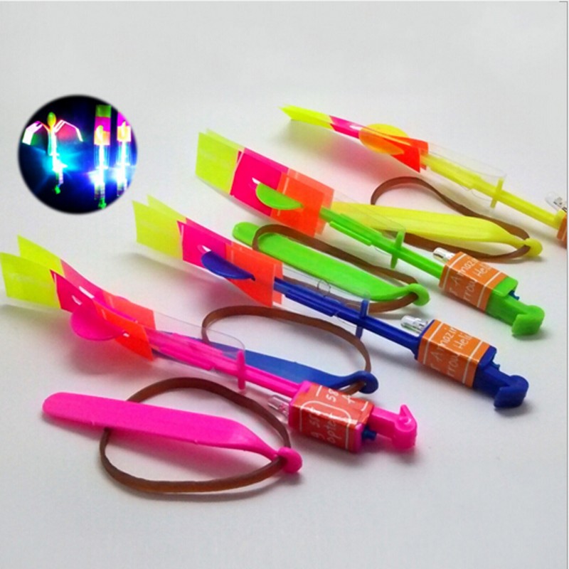 20pcs/lot led arrow rocket flashing flying toys amazing arrow helicopter for kid's birthday gift parties fun
