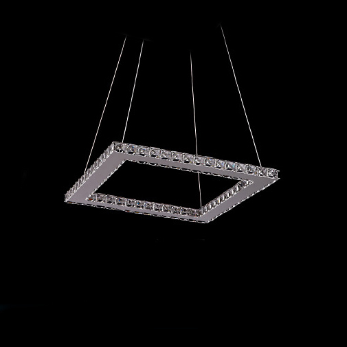 20w,led crystal pendant light, modern square stainless steel plating#sl-cr-500sq